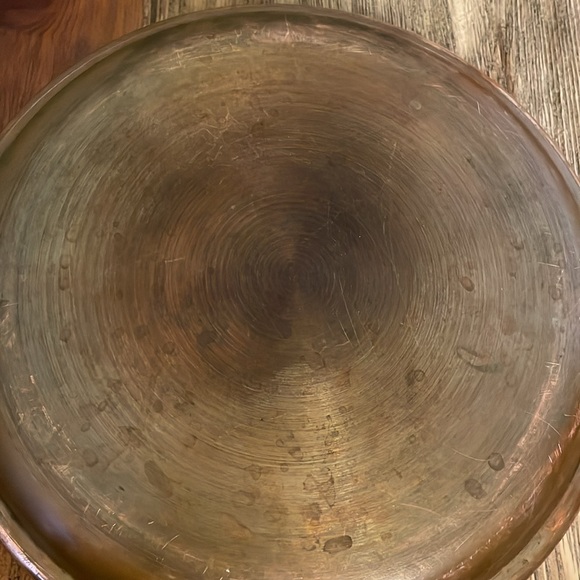 Copper skillet with lid and wood handle. Really nice used vintage piece. Decor - Picture 7 of 10
